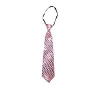Party Factory Cravate à paillettes Rose pailleté 37 cm pour homme et femme Accessoire glamour Attache de cou pour carnaval, Rose, taille unique