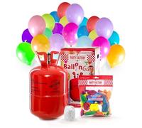 Party Factory Gaz de ballon hélium avec 50 ballons colorés