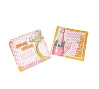 Party Factory JGA - Lot de 20 serviettes en papier - 3 couches - Rose doré - Décoration de table pour enterrement de vie de jeune fille et mariée