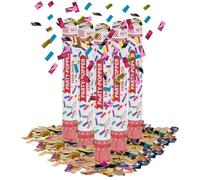 Party Factory Lot de 5 confettis colorés de 40 cm pour fête de mariage, anniversaire ou nouvel an