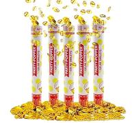 Party Factory Lot de 5 poppers de fête 40 cm Smileys Pluie de confettis pour mariage, anniversaire ou Nouvel An