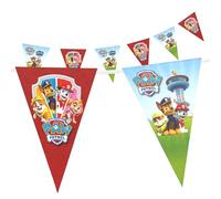 Party Factory Paw Patrol Guirlande de fanions d'anniversaire 4-5 m Multicolore Décoration d'anniversaire Guirlande pour anniversaire d'enfant et fête à thème