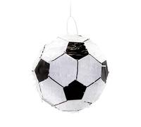 Party Factory Pinata Football Noir Blanc Enfants Punch d'anniversaire Pinata décoration de 27cm de diamètre décoration d'anniversaire