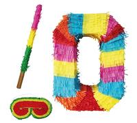 Party Factory Pinata set de numéros 0-9 + bâton + masque pour les yeux enfants punch d'anniversaire pinata 50 x 35 x 8cm décoration décoration d'anniversaire (0)