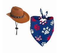 Party Festive Pet Triangle Towel Cowboy Hat Set White Goose Decorations Hat Pet Drool Set Scarf Dog Towel Head Woodpicer Bats Our Decor, Metal Alligator Christmas Chicken