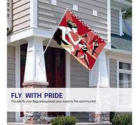 Party Flag 3x5 FT Retro Party Dance Woman Man Girls Outdoor Flags Large Welcome Yard Banners Home Garden Yard Lawn Decor Red Black
