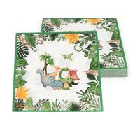 PARTY GO Lot de 24 serviettes à thème cirque - En papier coloré - Pour anniversaire d'enfant - 33 x 33 cm - Couleur