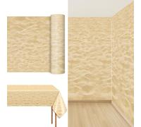 party greeting Rouleau de nappe de sable de plage, 30 m x 130 cm, jetable, toile de fond murale en plastique pour voyages, accessoires de photomaton, décoration de fête d'anniversaire