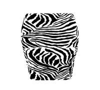 Party HuB Mini jupe moulante imprimée pour femme avec taille élastique Motif tartan à carreaux Jupe courte extensible, Zébré, 36-38