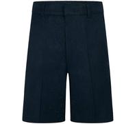 Party HuB Short d'école semi-élastique avec clip à la taille et fermeture éclair, 2 poches latérales pour enfants, uniforme scolaire, bleu marine, 7-8 ans