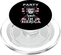 Party in Merica Drinking Lincoln Abraham 4th of July PopSockets PopGrip pour MagSafe