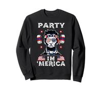 Party in Merica Drinking Lincoln Abraham 4th of July Sweatshirt