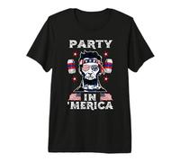 Party in Merica Drinking Lincoln Abraham 4th of July T-Shirt Haut de Gamme