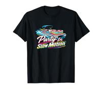 Party in Slow Motion Ponton coloré Bateau Lake Party T-Shirt