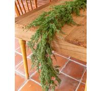 PARTY JOY 1.85M Couronne de Noel, Guirlande Cèdre Au Toucher RéAliste, Guirlande Fleurs Artificielles Vertes, Couronne De Noel A Decorer pour Tables, CheminéEs, Murs(Vert Pur)