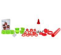Party Kids Coffret Cuisine Silicone/PVC/Bois Rouge/Vert