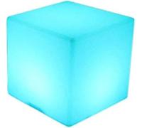 Party LED Lumineux Tabouret Carré Lampe De Cour Cube Sol étanche Ip65 Créatif Lumière Chaise Siège/Table D’appoint/Meubles/Couleur Changeant D’Ambiance Rvb A, 25cm/9.8 inch