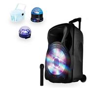 Party Light Sound 12 enceinte sono amplifiée 700W 12" LED/USB/BT/SD/FM + Micro + 3 jeux de lumière LytOr