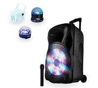 Party Light Sound 12 Enceinte Sono amplifiée 700W 12" LED/USB/BT/SD/FM + Micro + 3 Jeux de lumière LytOr