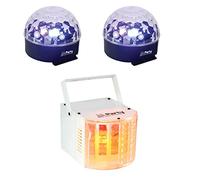 PARTY LIGHT & SOUND - 3 JEUX DE LUMIERE 2 ASTRO BALL LED PUISSANTE MULTI COULEURS + 1 DERBY RGB PA DJ LED BAR CLUB DISCO SOIREE DANSANTE CADEAUX