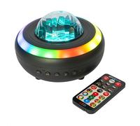 Party Light & Sound - NEBULA - Enceinte 2-EN-1sur batterie rechargeable avec projection d'effet aurores boréales et LED strobe - Bluetooth, télécommande, câble USB-C - Noir