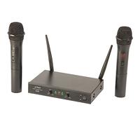 Party Light & Sound – Système micro PARTY-200UHF-MKII – 2 micros sans fil UHF, 2 canaux, Noir