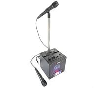 Party Light & Sound - Party-SINGTOGETHER - Set de karaoké sur Batterie avec 2 micros et Un Support - Noir
