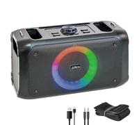 Party Light & Sound - PARTY-STREET1 - Enceinte, baffle de 100W sur batterie rechargeable - Bluetooth, USB, Micro-SD, Aux et entrée Micro - TWS - LED ring sur la face avant - Bandoulière de transport