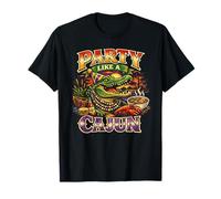 Party Like A Cajun Alligator Party Carnaval Mardi Gras T-Shirt
