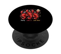 Party Like A Lob Star Lob Star Lobster Dancing Music Lovers PopSockets PopGrip Adhésif