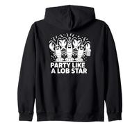 Party Like A Lob Star Lob Star Lobster Dancing Music Lovers Sweat à Capuche