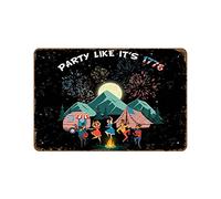 Party Like It's 1776 Plaque en métal rétro en étain Motif busted Knuckle Garage Welding Shop 20,3 x 30,5 cm