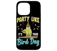 Party Like It's Your Bird Day Hilarious Budgie Bird Coque pour iPhone 14 Pro Max