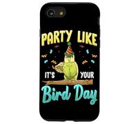 Party Like It's Your Bird Day Hilarious Budgie Bird Coque pour iPhone SE (2020) / 7/8