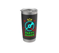 Party Maker DJ Tourne-disque drôle style rétro DJ Gobelet isotherme en acier inoxydable double paroi