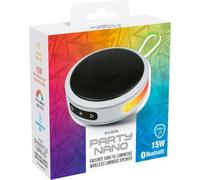 Party Nano [Haut-Parleur BT/éclairage discothèque] Blanc/Gris
