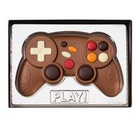 Party Parade Manette de jeu Chocolat | Une création chocolatée reprenant fidèlement la forme d’un contrôleur, présentée comme pièce unique de cette déclinaison