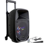 Chaîne hi-fi portable 300 watts LED karaoke microphone Bluetooth USB SD MP3 fête