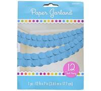 party Perfect Paper Garland Decoration, Caribbean Blue, 12
