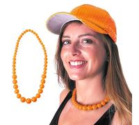 Party Pro 333150 Collier de Perles, Orange, Taille Unique