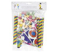 Kit Cotillons 5 Personnes Multicolores - PARTY PRO - Sarbacanes, Sans-gênes, Serpentins, Chapeaux, Boules