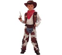 Party Pro 8728875246, Costume Cowboy, 4-6 Ans Marron