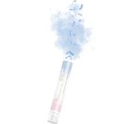 Party Pro 8783082B, Canon à confettis et Poudre 30 cm Baby Shower Révélation Bleu