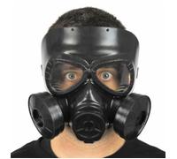 Party Pro 91265008, Masque à gaz factice Noir