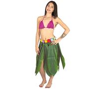 Party Pro Jupe longue hawaïenne feuilles de bananier adulte - Vert - Taille unique