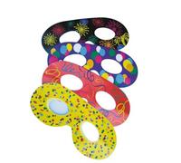 Party Pro- Lot de 6 Loups Fantaisie, Unisex-Adult, 40112016, Multicolore, Taille Unique