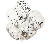 Party Sequin Balloon - 12 Pouces Ballons En Latex Confettis, 100 Pièces | Décoration De Fête Avec Papier Doré, Ballons À Paillettes Multicolores Transparentes Pour L'anniversaire, Le Mariage, Les