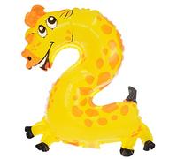Party Time BLF2922-2-0049 Ballon chiffre en aluminium Motif petit animal n°2 Multicolore