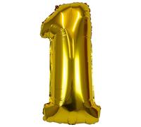 PARTY TIME BLF3889-1-0063 XXL Ballon en aluminium avec chiffres n°1 Doré
