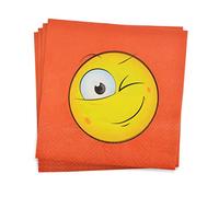 PARTY TIME DC1377F Lot de 20 visages de serviette Certifié FSC Multicolore